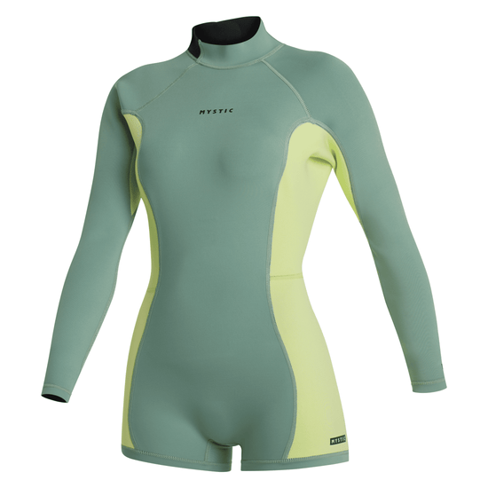 Mystic Lunar Longarm Shorty 2/2mm Bzip Women Sea Mint