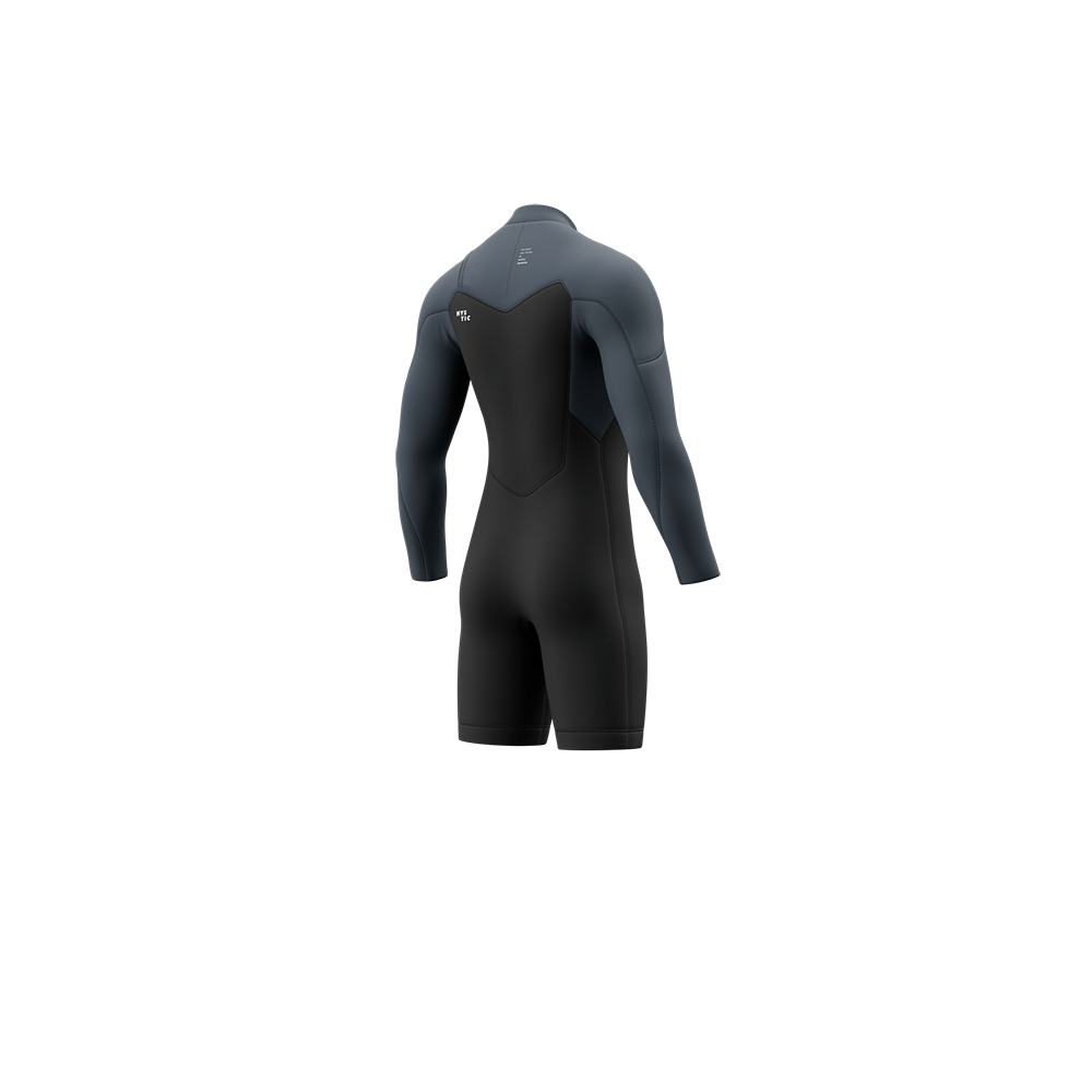 Mystic Motion Longarm Shorty 3/2mm Fzip Tidal Blue – Ansicht 2