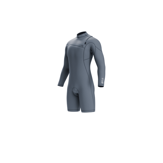 Mystic The One Longarm Shorty 3/2mm Zipfree Tidal Blue