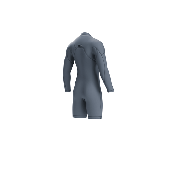 Mystic The One Longarm Shorty 3/2mm Zipfree Tidal Blue – Ansicht 2