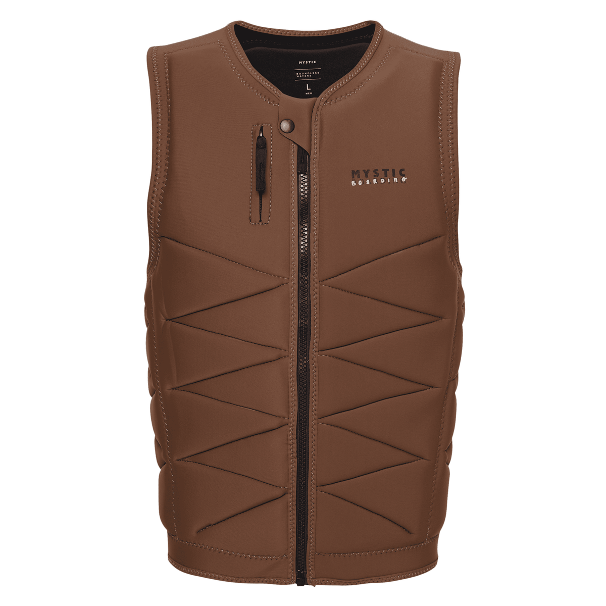 Mystic Outlaw Impact Vest Fzip Wake Brown