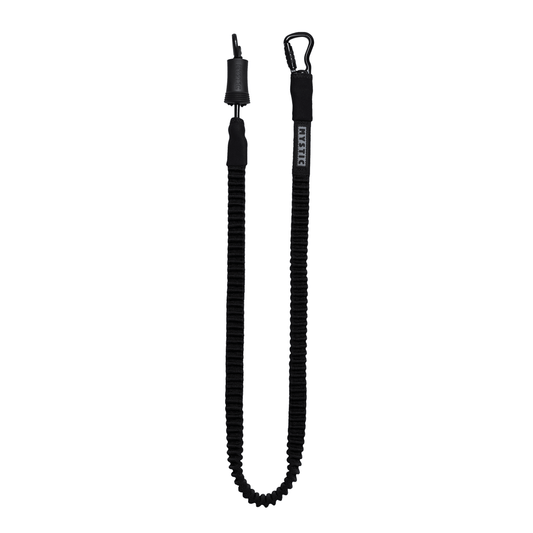 Schwarze elastische Kitesurf-Leine mit geripptem Design