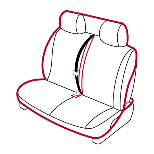 Mystic Car Seat Cover Double Black – Ansicht 2
