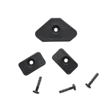 Mystic Foil Footstrap Vshape washer + screw Black