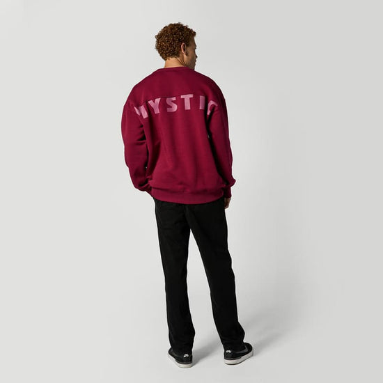 Mystic Profile Crew Sweat Berry von hinten UNISEX