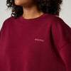 Mystic Profile Crew Sweat Berry mit Logo auf der Brust