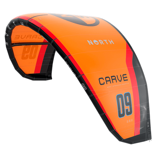 Orange North Carve Kite für Wave und Strapless Freestyle