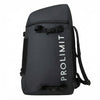 Seitenansicht des schwarzen Prolimit Kite Bags mit Netzseitentasche und Logo